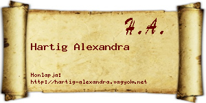 Hartig Alexandra névjegykártya