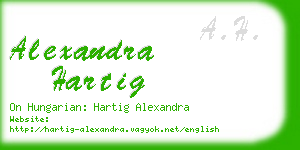 alexandra hartig business card